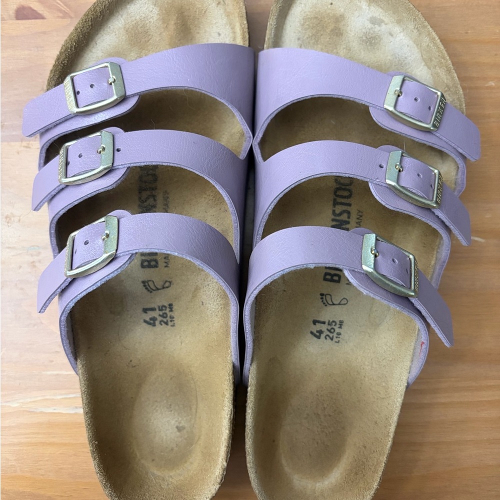 Birkenstock Lavender Triple-Strap Sandals